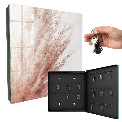 Key cabinet for wall Pastel boho grass
