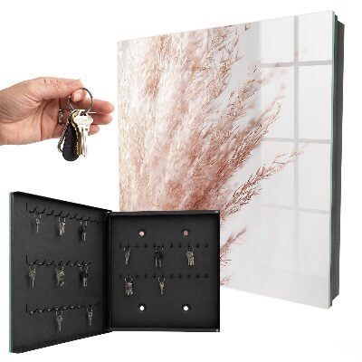 Key cabinet for wall Pastel boho grass