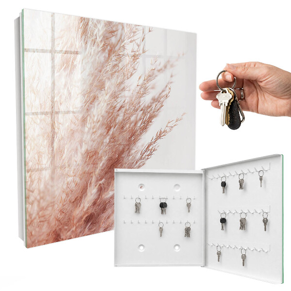 Key cabinet for wall Pastel boho grass