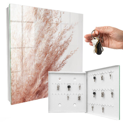 Key cabinet for wall Pastel boho grass