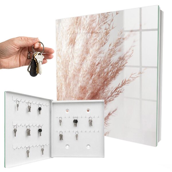 Key cabinet for wall Pastel boho grass