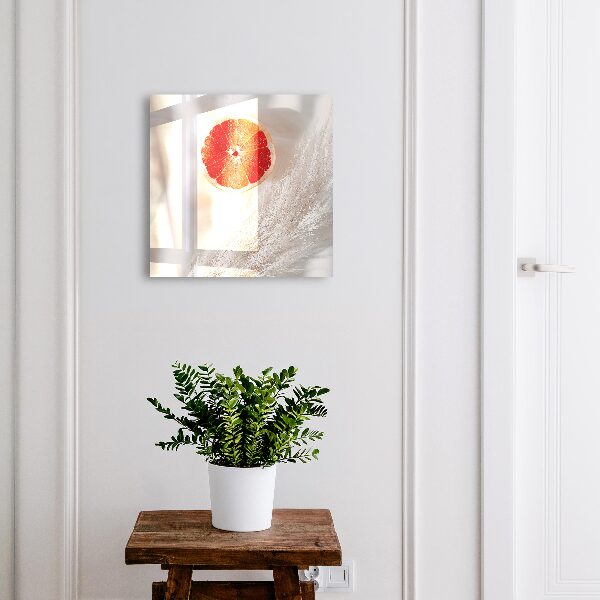 Key cabinet for wall Red grapefruit and boho grass