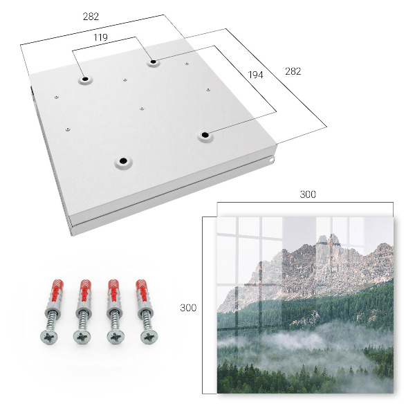 Key cabinet for wall Mountain panorama