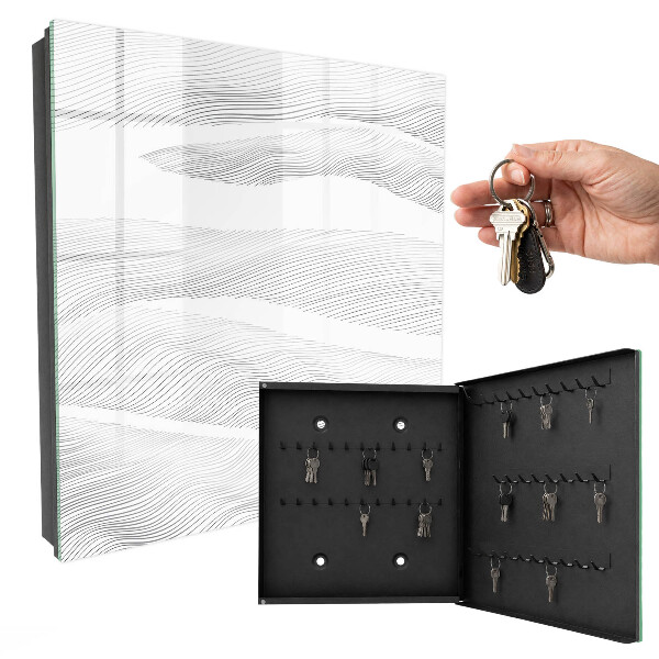 Key cabinet for wall Linear waves