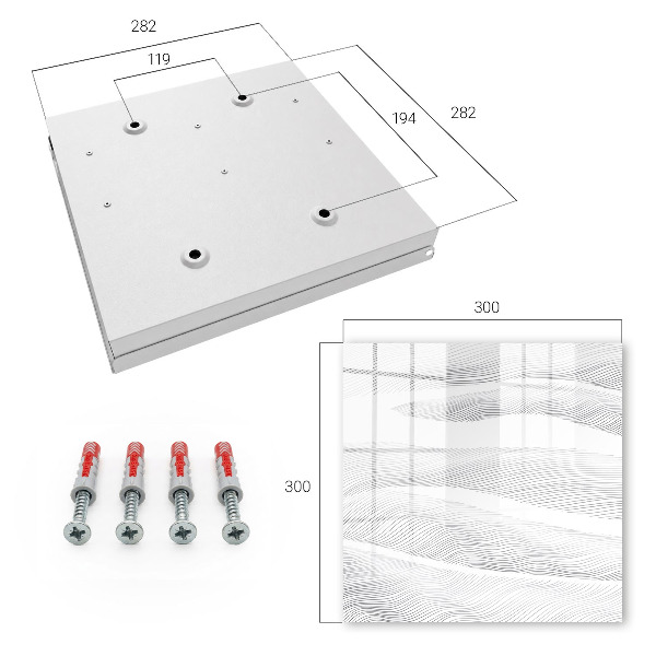 Key cabinet for wall Linear waves