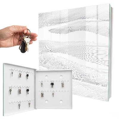 Key cabinet for wall Linear waves