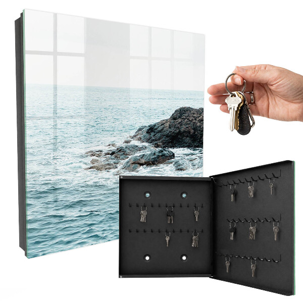 Key storage box Sea waves