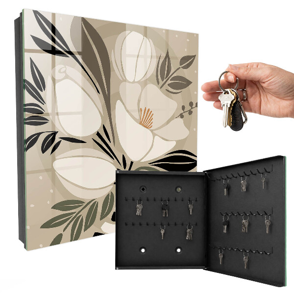 Key storage box Floral minimalism