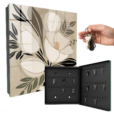 Key storage box Floral minimalism