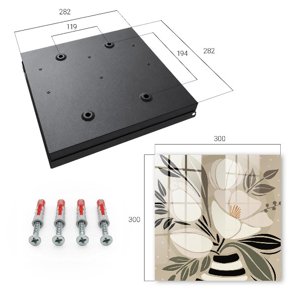 Key storage box Floral minimalism
