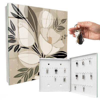 Key storage box Floral minimalism