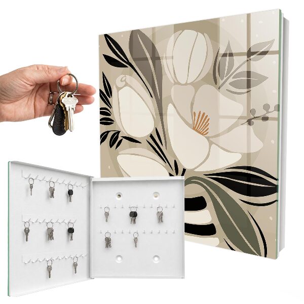 Key storage box Floral minimalism