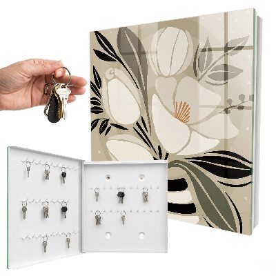 Key storage box Floral minimalism