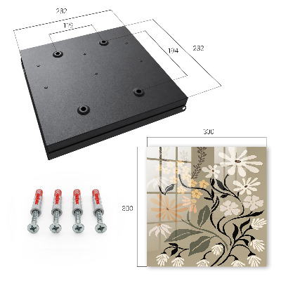 Key cabinet for wall Floral motif