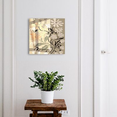 Key cabinet for wall Floral motif