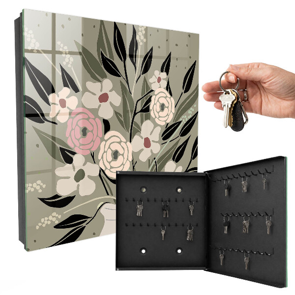 Key storage box Flower arrangement