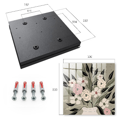 Key storage box Flower arrangement