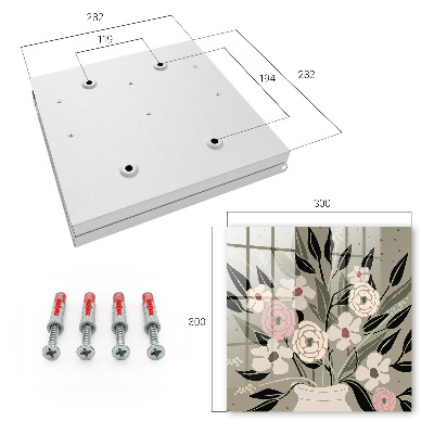 Key storage box Flower arrangement