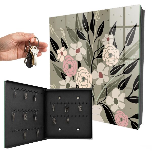 Key storage box Flower arrangement