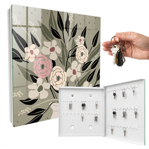 Key storage box Flower arrangement