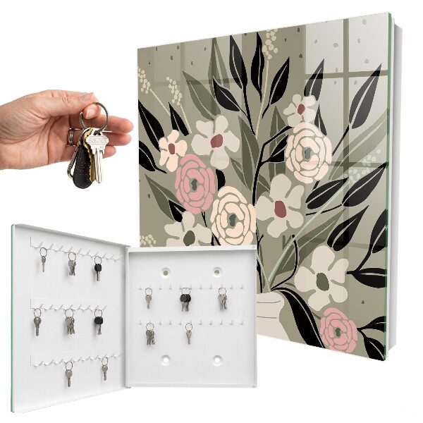 Key storage box Flower arrangement