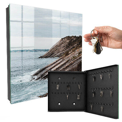 Key cabinet for wall Seaside landscape