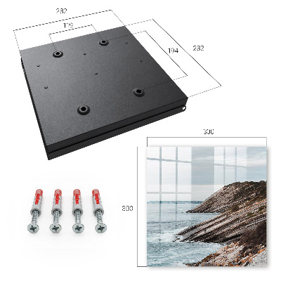 Key cabinet for wall Seaside landscape