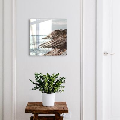 Key cabinet for wall Seaside landscape