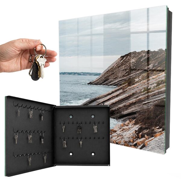 Key cabinet for wall Seaside landscape