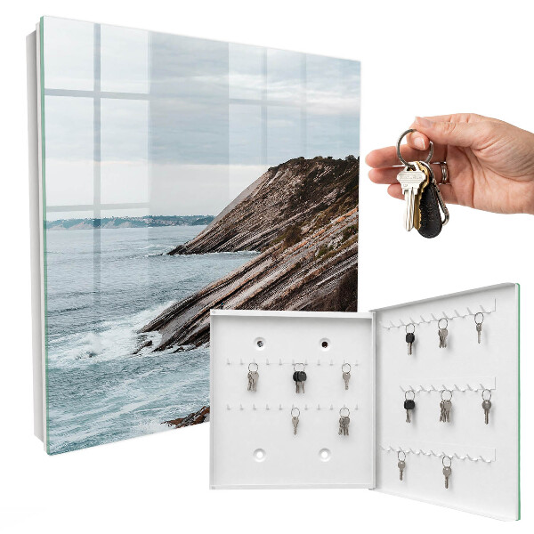Key cabinet for wall Seaside landscape