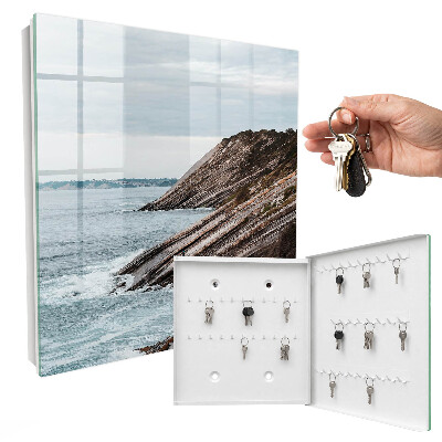 Key cabinet for wall Seaside landscape