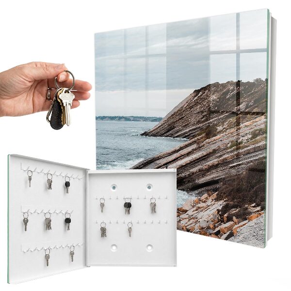 Key cabinet for wall Seaside landscape