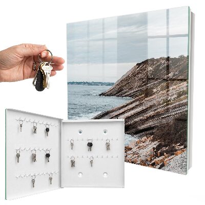 Key cabinet for wall Seaside landscape