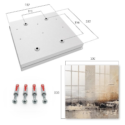 Key box Abstract landscape painting
