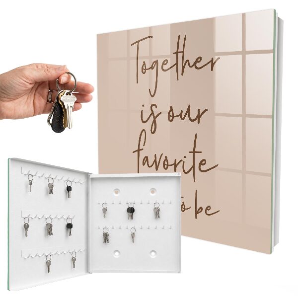 Key storage box The inscription Together is our favorite place