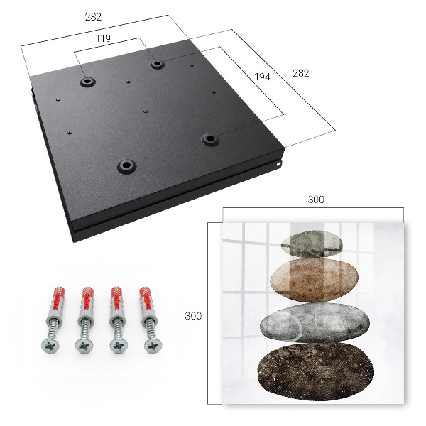 Key cabinet for wall Set of stones