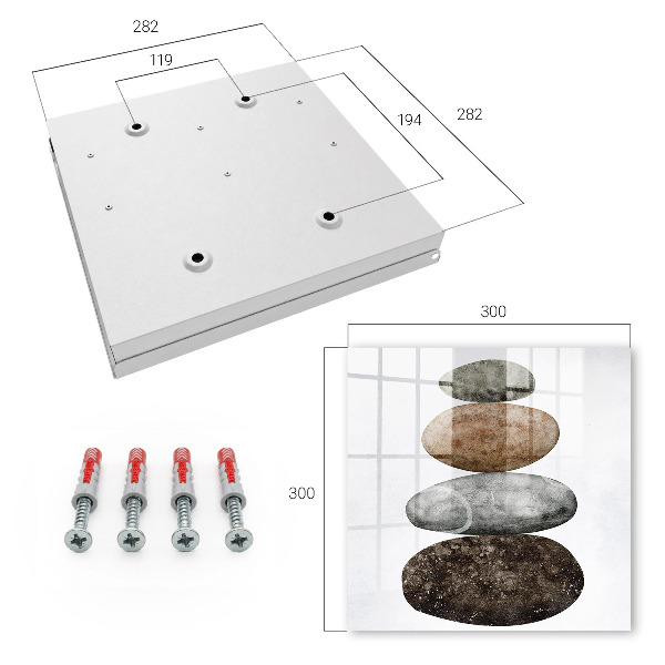 Key cabinet for wall Set of stones