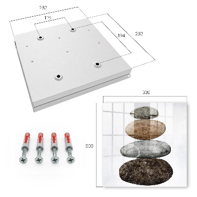 Key cabinet for wall Set of stones