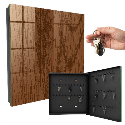 Key storage box Wooden threads