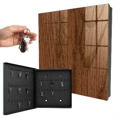 Key storage box Wooden threads