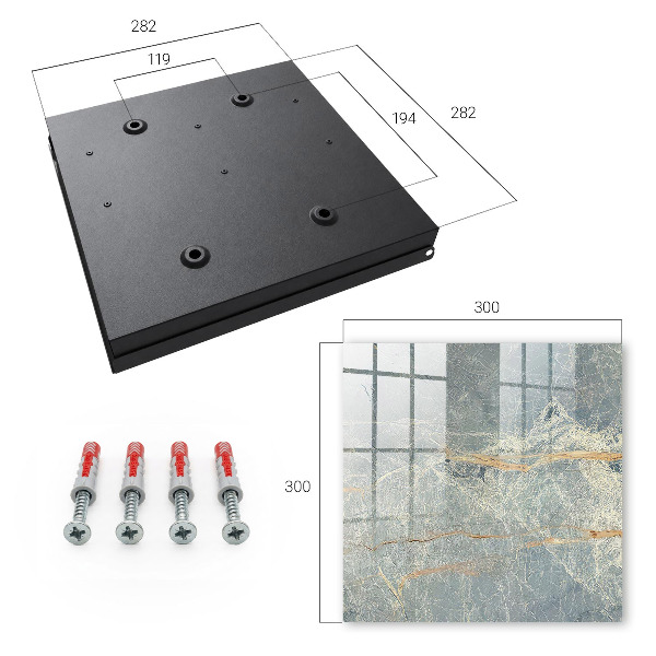 Key cabinet for wall Marble texture