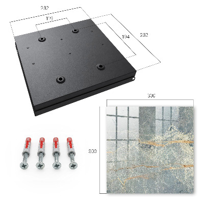Key cabinet for wall Marble texture