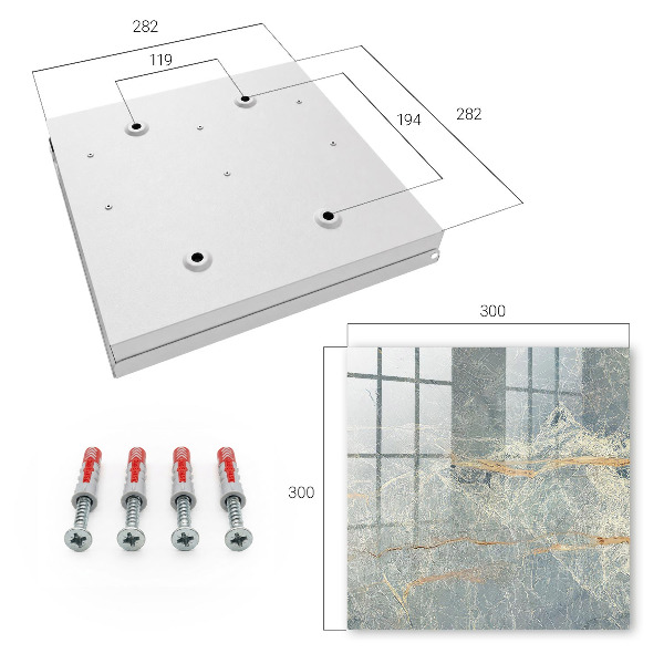 Key cabinet for wall Marble texture