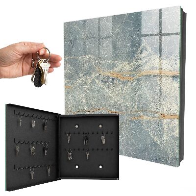 Key cabinet for wall Marble texture