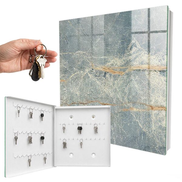 Key cabinet for wall Marble texture