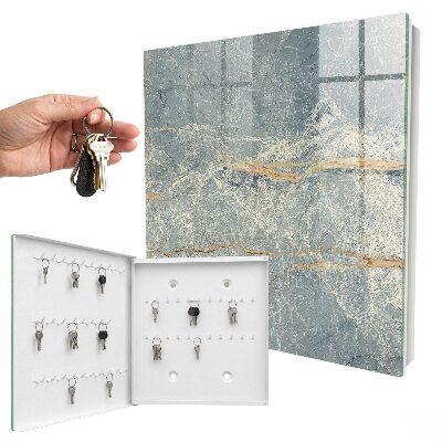 Key cabinet for wall Marble texture