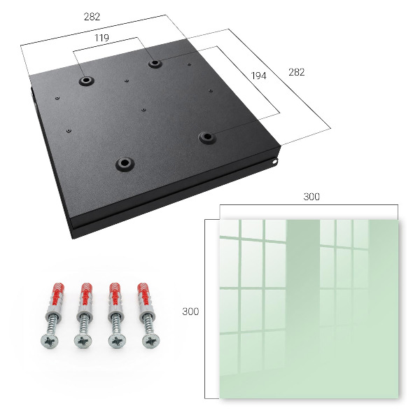 Key cabinet for wall Mint green