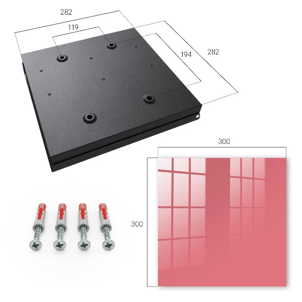 Key cabinet for wall Salmon color