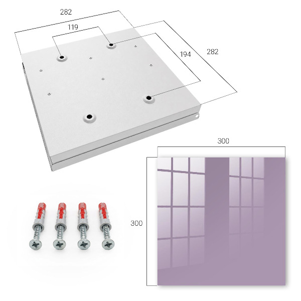 Key cabinet for wall Purple lilac