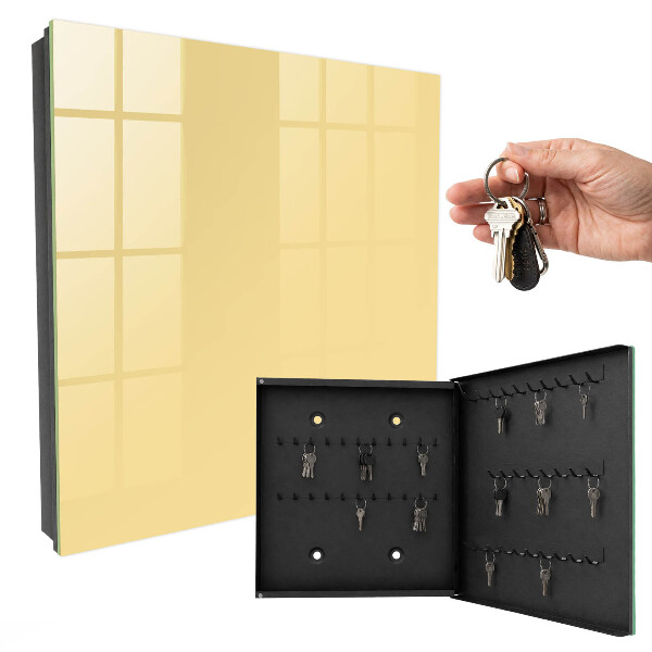 Key cabinet for wall Creamy yellow